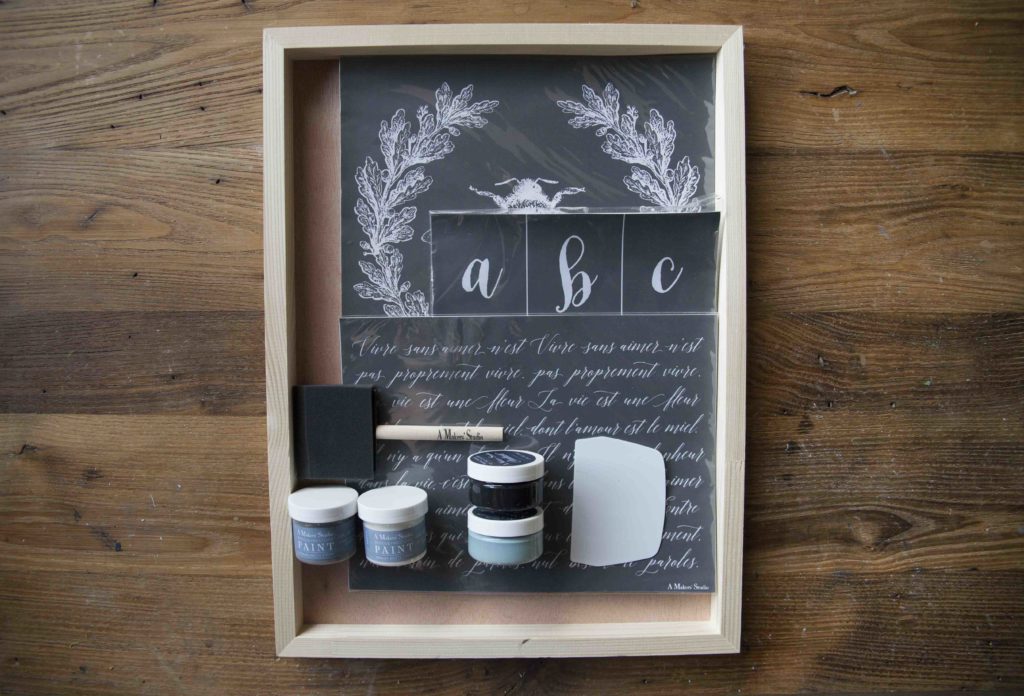 Fun,
simple craft project that reminds you of how great you truly are every time you see it! This DIY BEE You stencil project by A Makers' Studio is something you can use to customize virtually any surface – from wood to canvas and even walls and furniture!