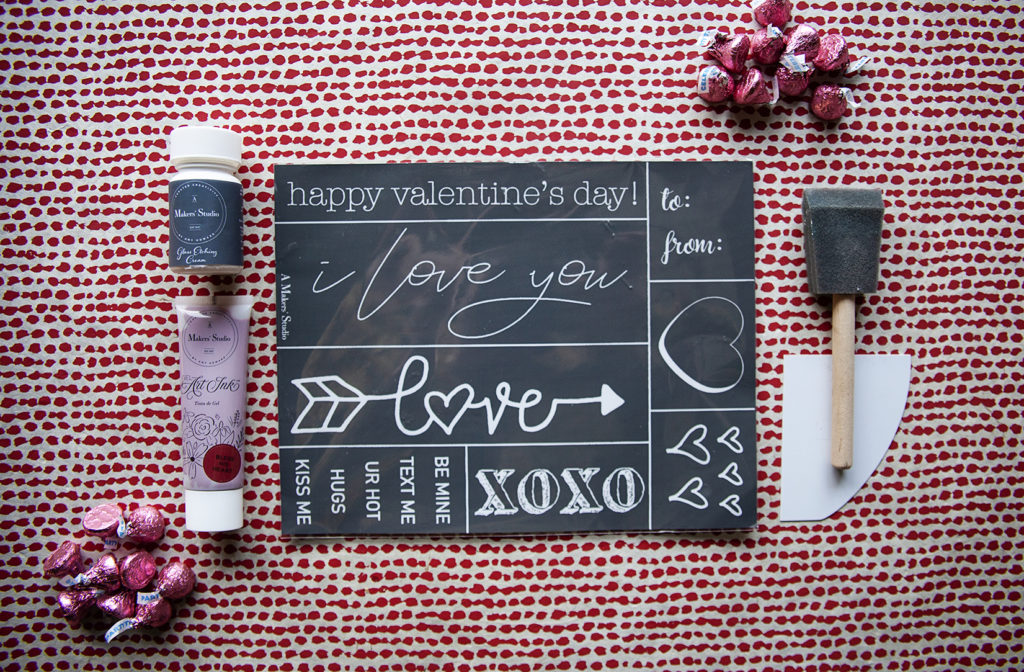 The January/February Make With Joy box has been carefully curated to help you celebrate love and creativity. It includes a brand new themed stencil, Glass Etching Cream, Bless His Heart Gel Art Ink, spreader, and a foam brush.