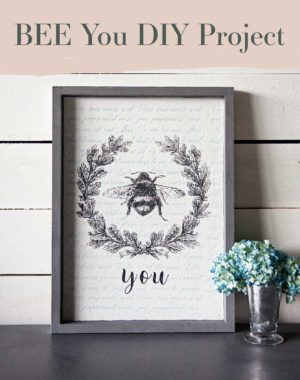 Fun, simple craft project that reminds you of how great you truly are every time you see it! This DIY BEE You stencil project by A Makers' Studio is something you can use to customize virtually any surface – from wood to canvas and even walls and furniture!