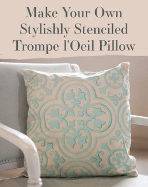 Do you want a beautiful throw pillow, but want to make it yourself? A Makers’ Studio offers a great DIY stenciled trompe l'oeil pillow kit. Using monochromatic Gel Art Ink, you’ll have a uniquely patterned pillow made with love.