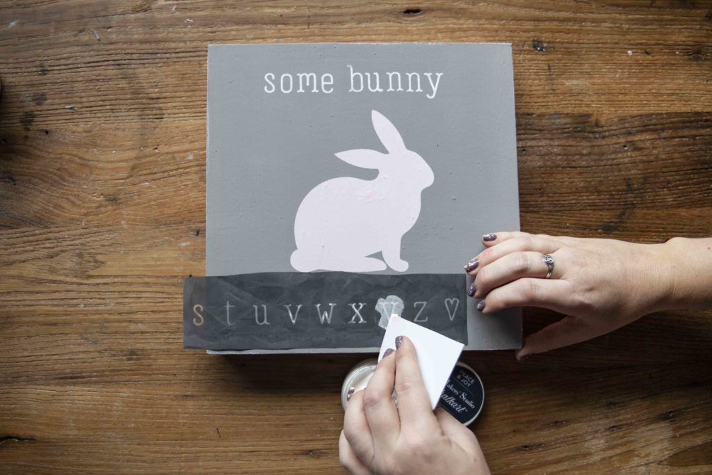 One of our favorites at A Makers’ Studio is this Some Bunny Loves You project, which uses some simple stencils and paint to create lovely wall art.