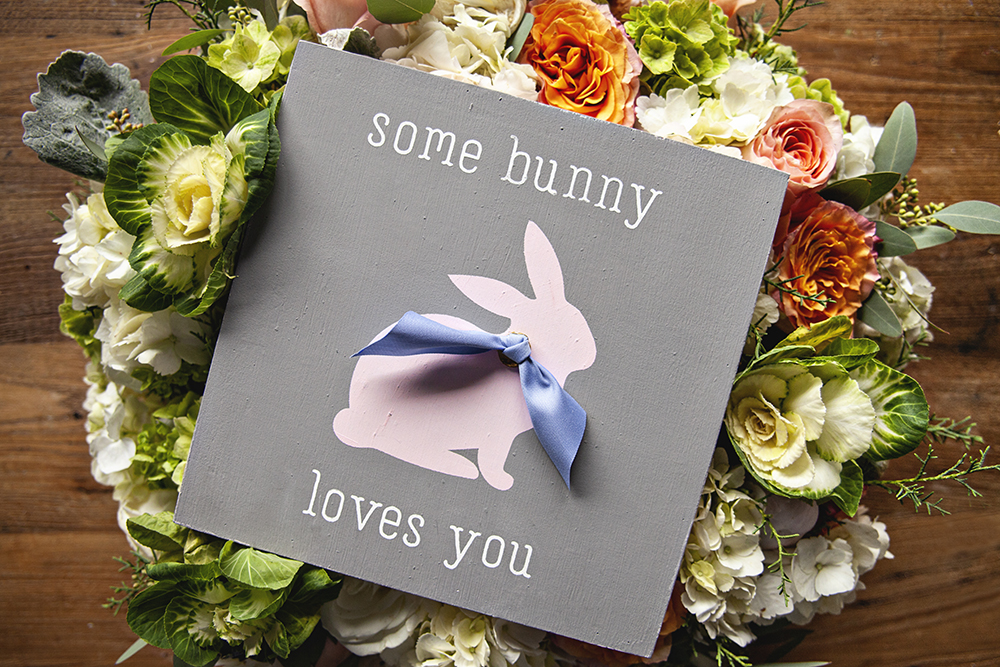 One of our favorites at A Makers’ Studio is this Some Bunny Loves You project, which uses some simple stencils and paint to create lovely wall art.